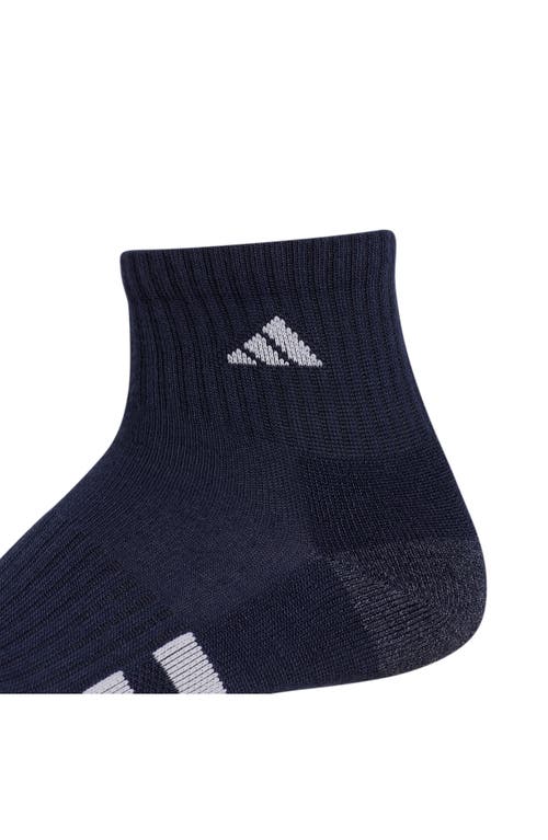Shop Adidas Originals Adidas Cushioned 3.0 3-pack Quarter Socks In Legend Ink Blue/white/grey