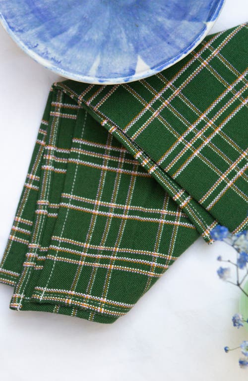 Archive New York Chiapas Forest Green Napkins, Set Of 4 In Green