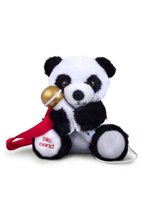 Singing Machine Plush Panda Bear Toy with Sing Along Microphone in Black And Pink at Nordstrom