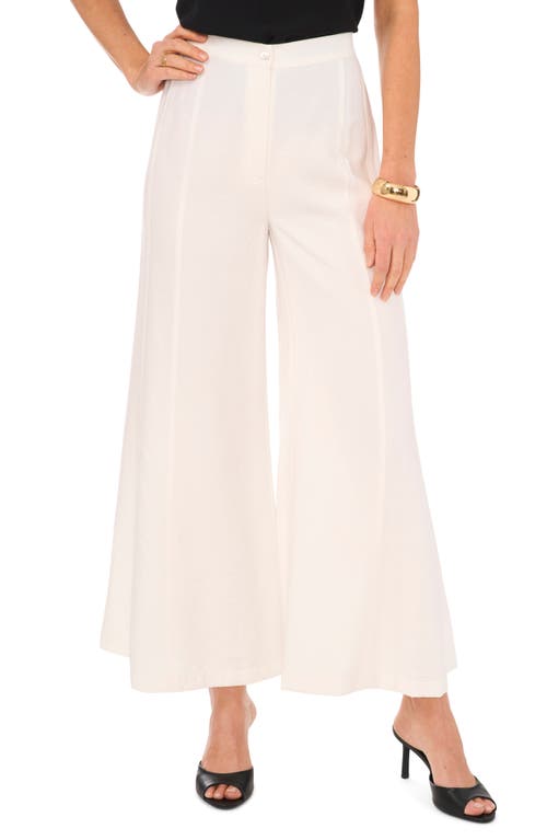 Vince Camuto High Waist Wide Leg Pants In New Ivory