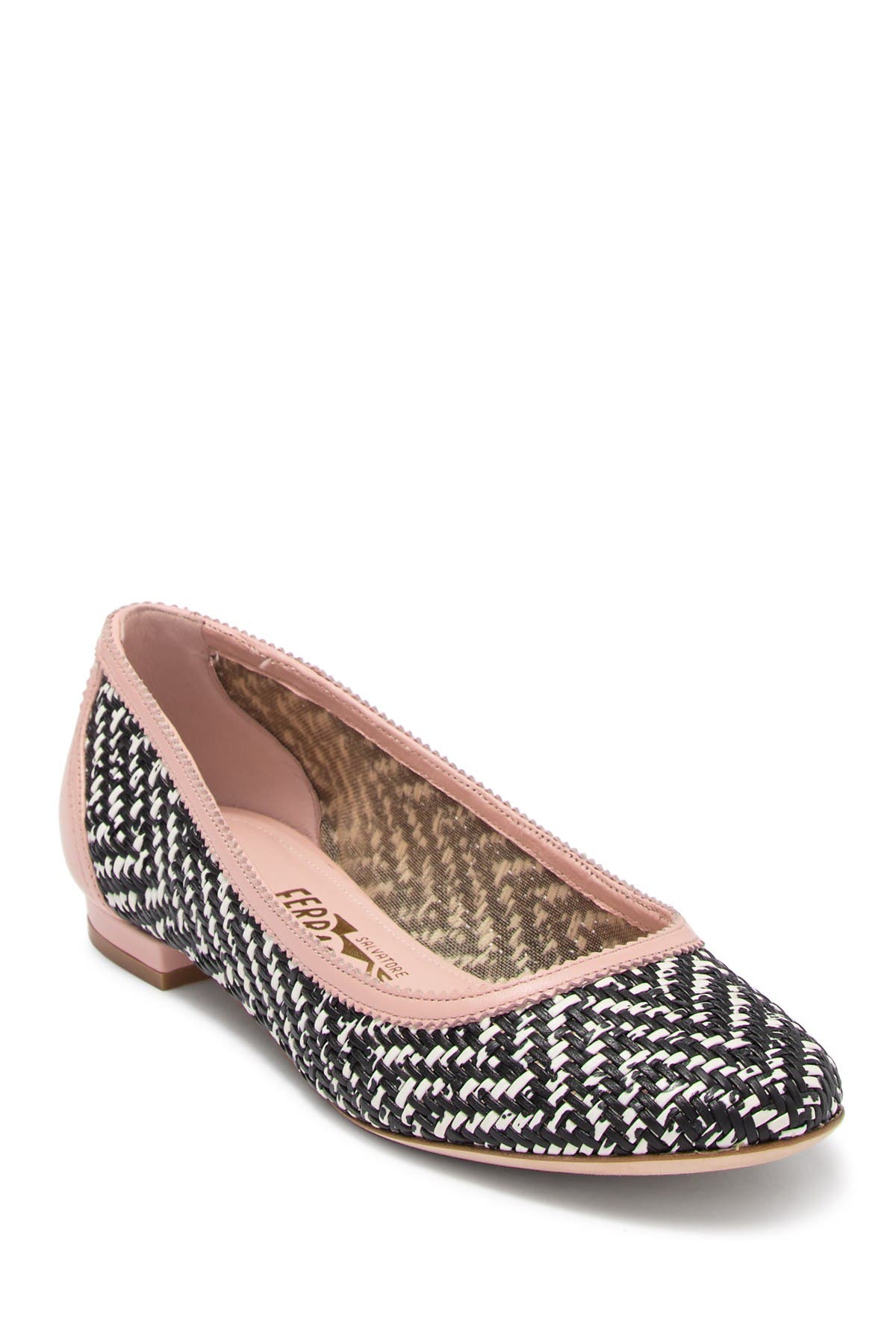 woven leather ballet flats