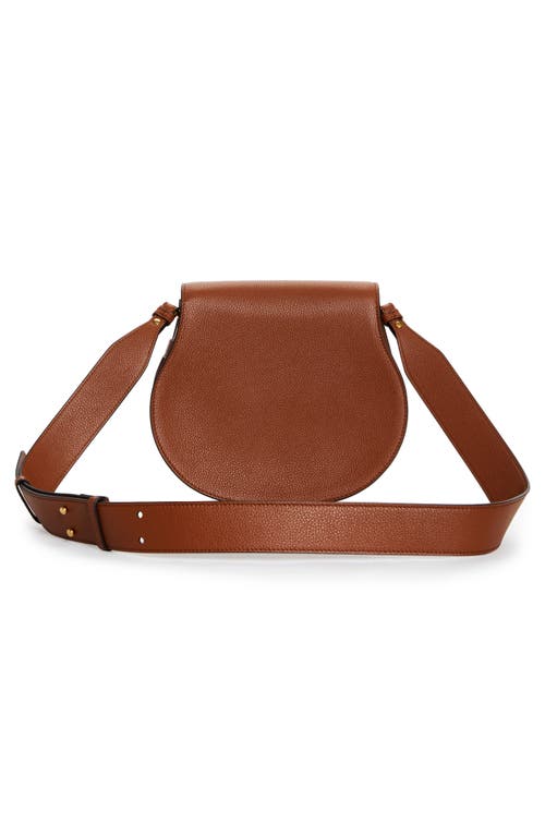 Shop Chloé Large Marcie Leather Crossbody Bag In Tan