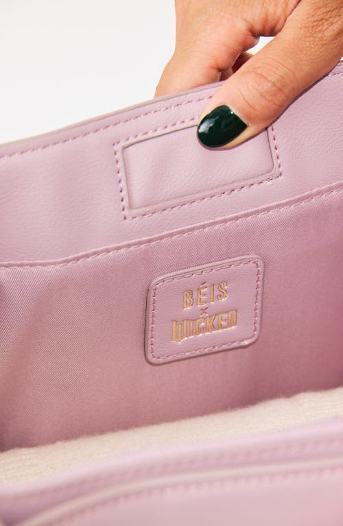 Beis Béis The Wicked Faux Leather Tote In Pink
