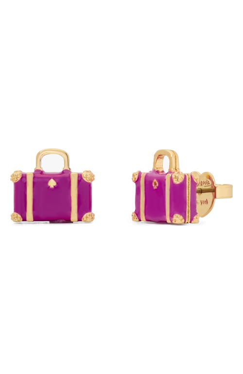 Shop Kate Spade New York Suitcase Stud Earrings In Pink Multi