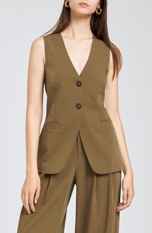 Shop Wayf James Vest In Olive