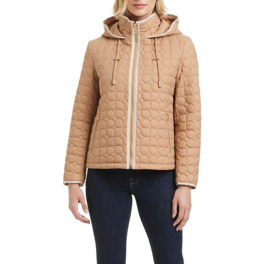 KATE SPADE KATE SPADE NEW YORK WATER RESISTANT HOODED QUILTED JACKET