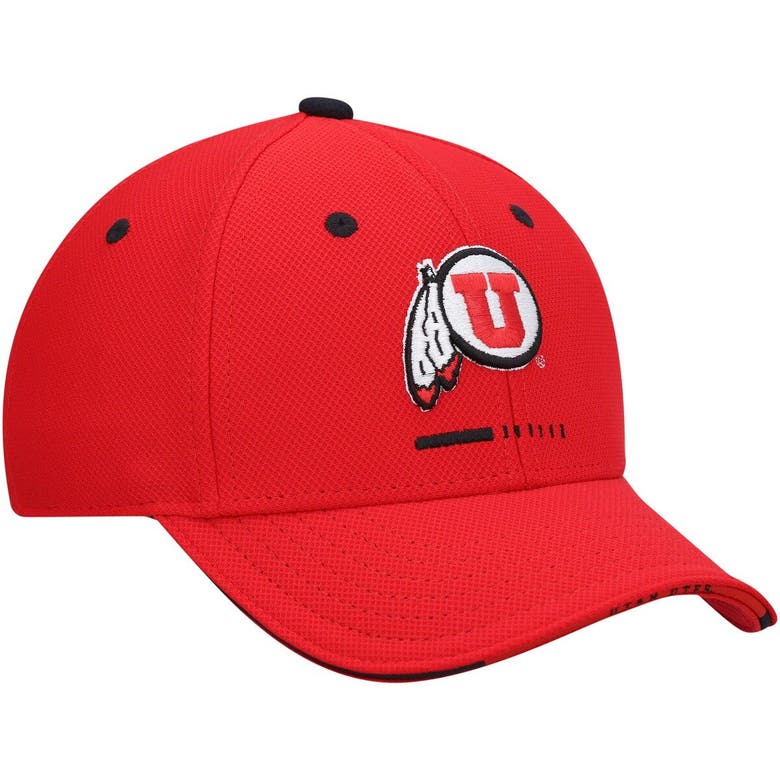 UNDER ARMOUR YOUTH UNDER ARMOUR RED UTAH UTES BLITZING ACCENT PERFORMANCE ADJUSTABLE HAT