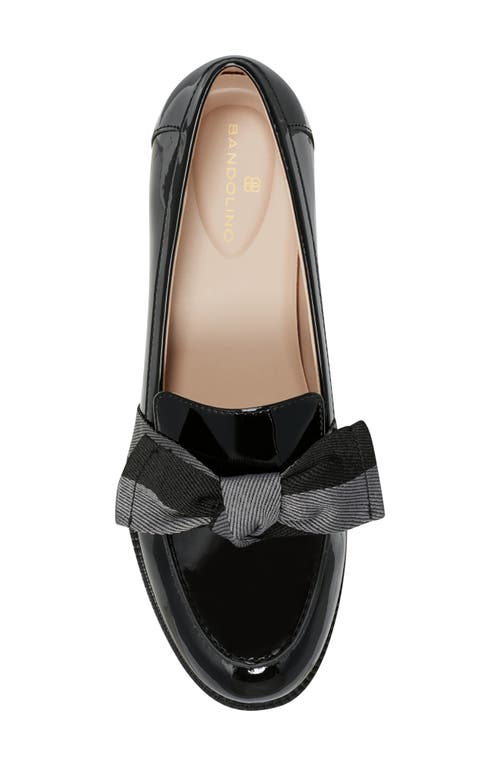 Shop Bandolino Bow Loafer In Black Light Grey Bow