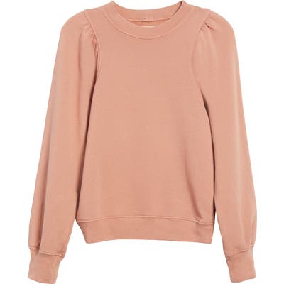 Citizens Of Humanity Mari Racer Puff Sleeve Sweatshirt, Pink