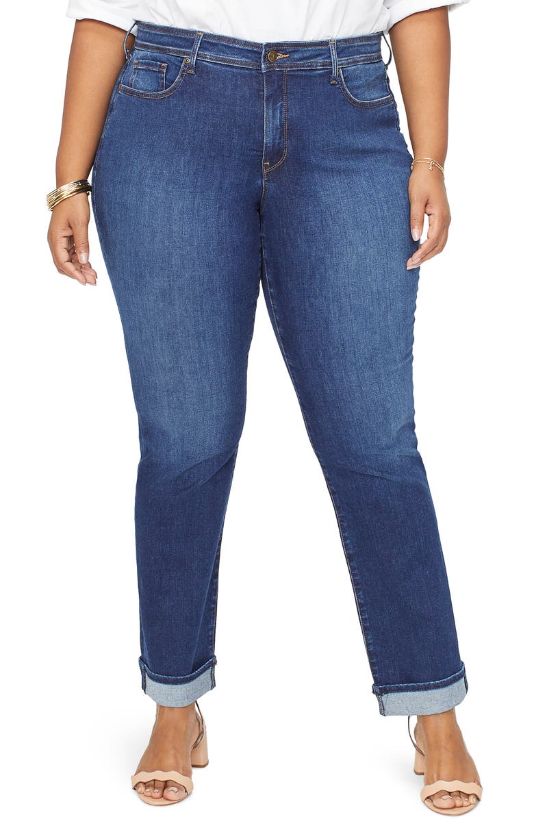 NYDJ Marilyn Cuffed Straight Leg Jeans (Rhodes) (Plus Size) | Nordstrom