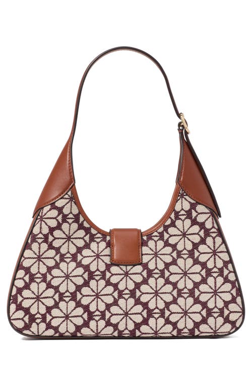 Kate Spade New York Spade Floral Jacquard Shoulder Bag In Burgundy Multi