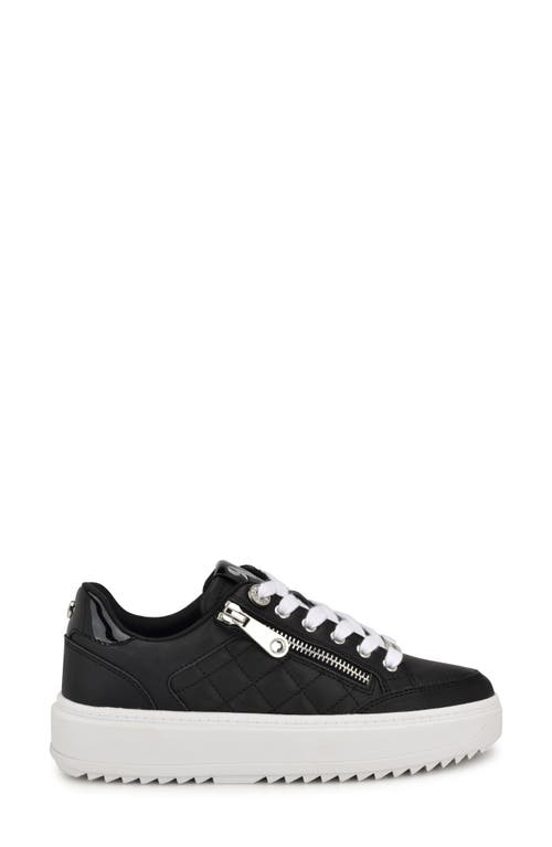 Shop Nine West Dulah Low Top Sneaker In Black/black