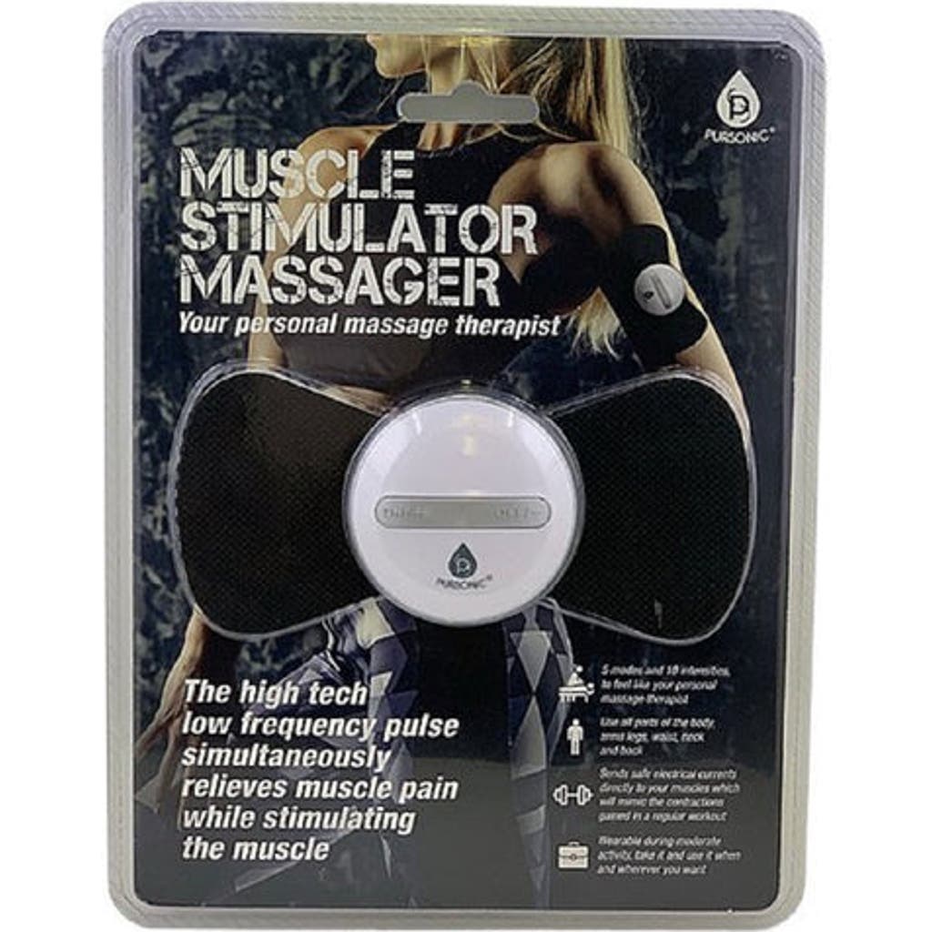 Pursonic Wireless Muscle Stimulator Pulse Massager In Black