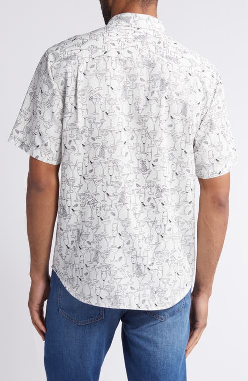 Shop Tommy Bahama Mojito Bay Sippin' Soirée Short Sleeve Performance Button-up Shirt In White