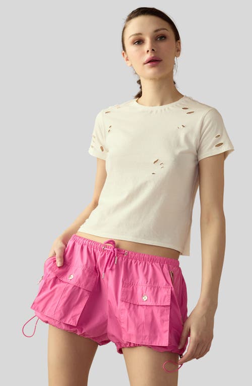 Cynthia Rowley Cargo-pocket Bloomer Shorts In Hot Pink