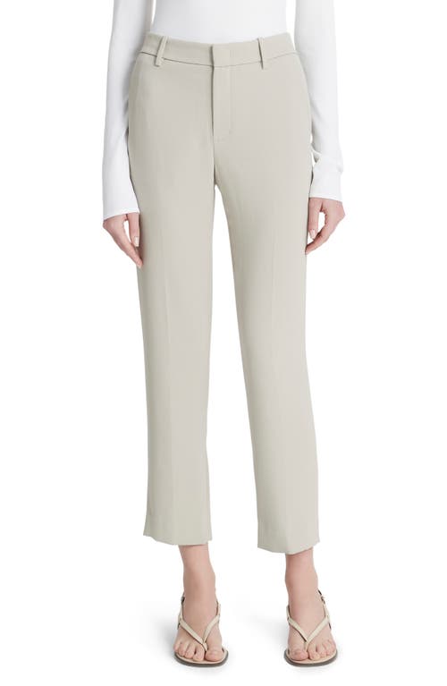 Tailored Straight Leg Crepe Pants in Sepia