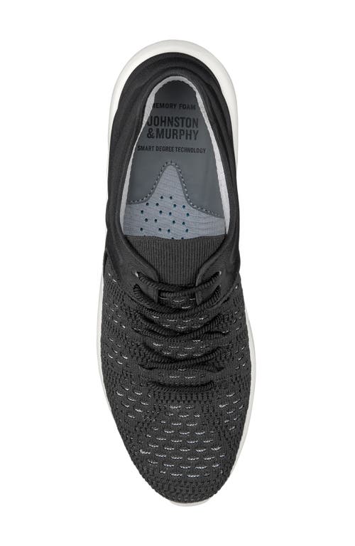 Johnston & Murphy Activate U-throat Knit Sneaker In Black Knit/nylon