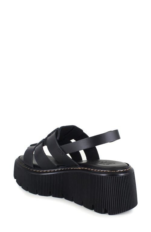 Zigi Kethrina Slingback Strappy Platform Sandal In Blk Leathe