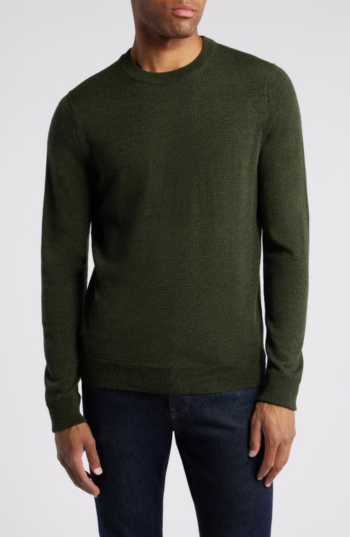 Shop Nordstrom Washable Merino Crewneck Sweater In Green Depths