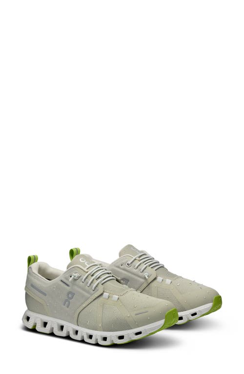 On Cloud 5 Waterproof Running Shoe In Chalk/ice