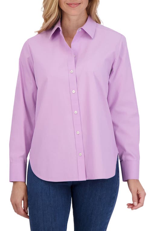 Foxcroft Meghan Solid Cotton Button-Up Shirt at Nordstrom,