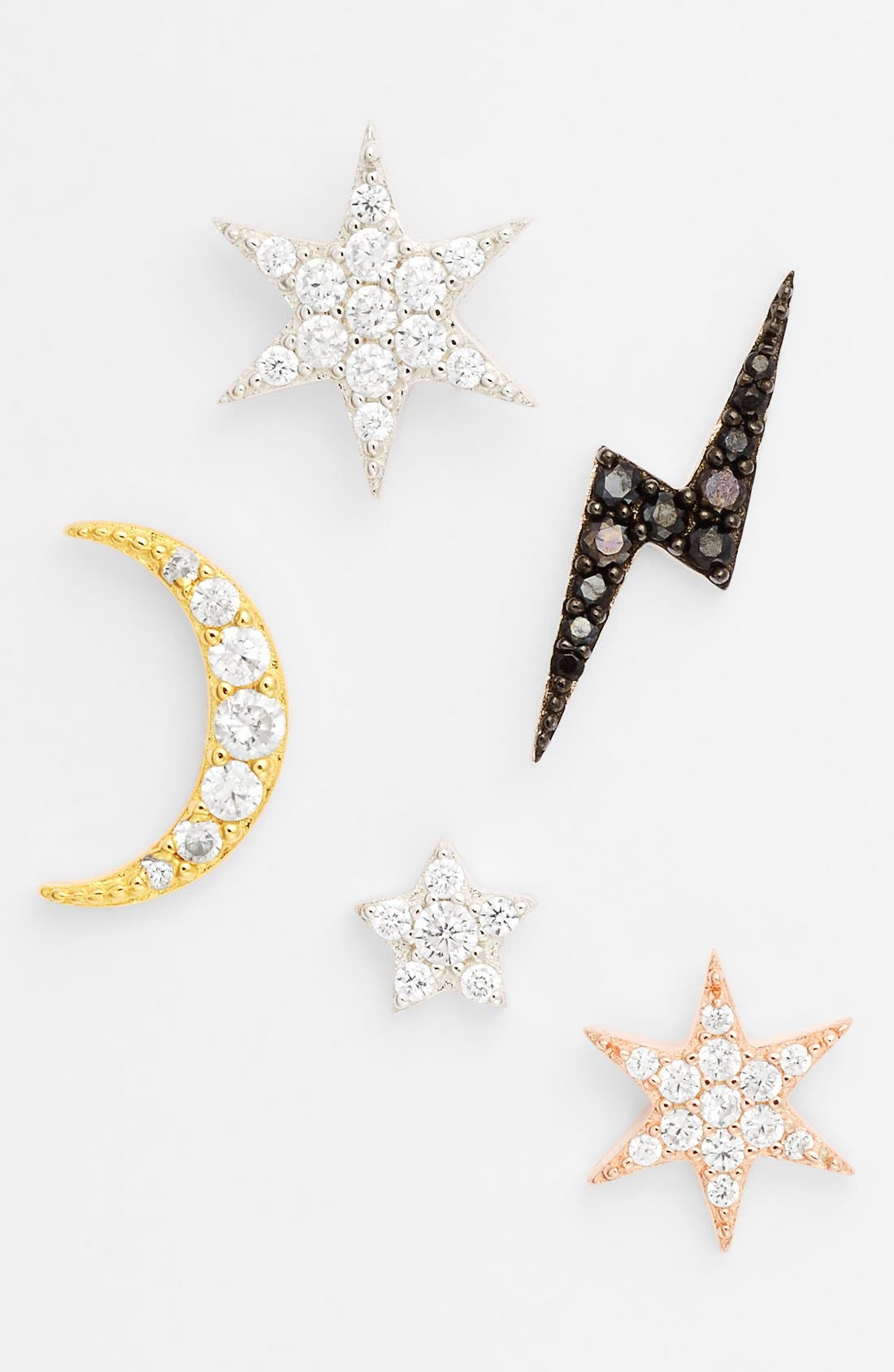Sugar Bean Jewelry Assorted Stud Earrings (Set of 5) Nordstrom