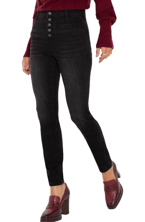 Shop Liverpool Abby Exposed Button High Waist Ankle Skinny Jeans In Lost Creek