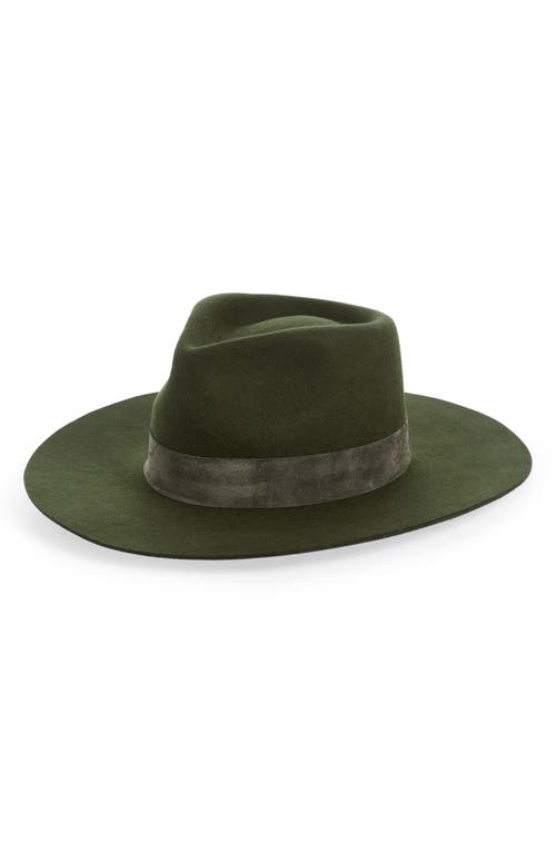Lack of Color The Mirage Wool Fedora in Forest Green