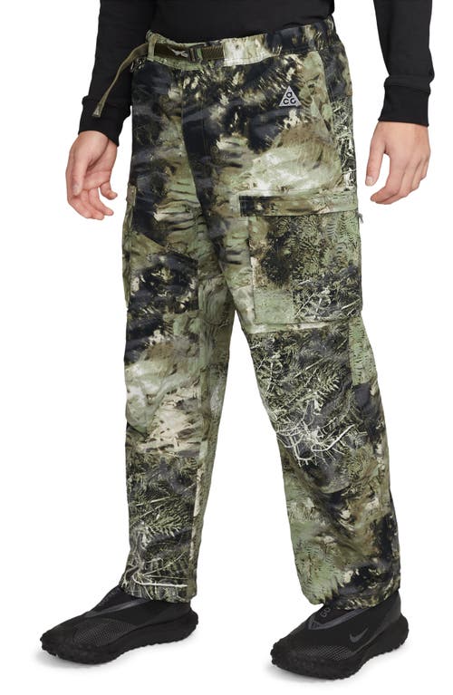 Nike Acg Smith Summit Camo Water Repellent Cargo Pants In Green