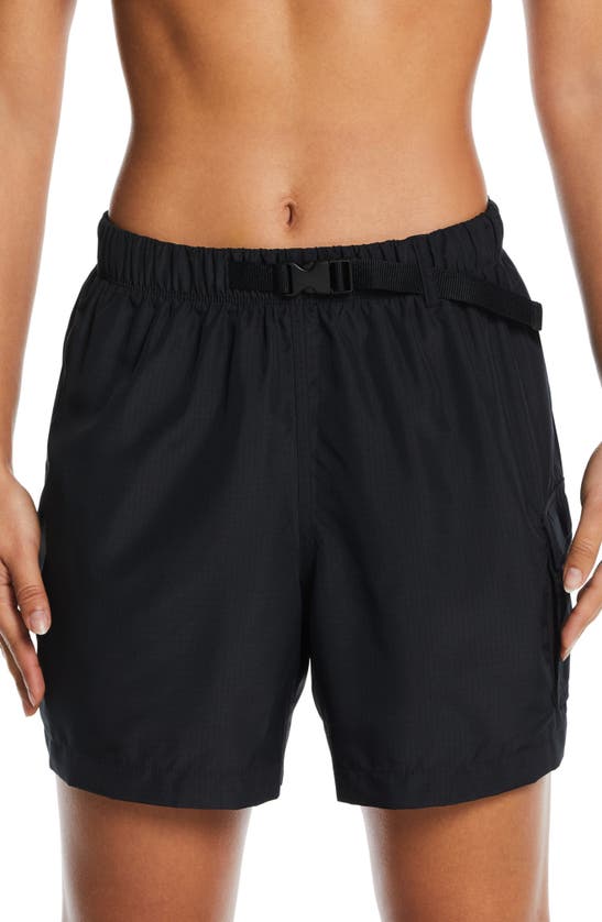 Shop Nike Voyage Cover-up Shorts In Black