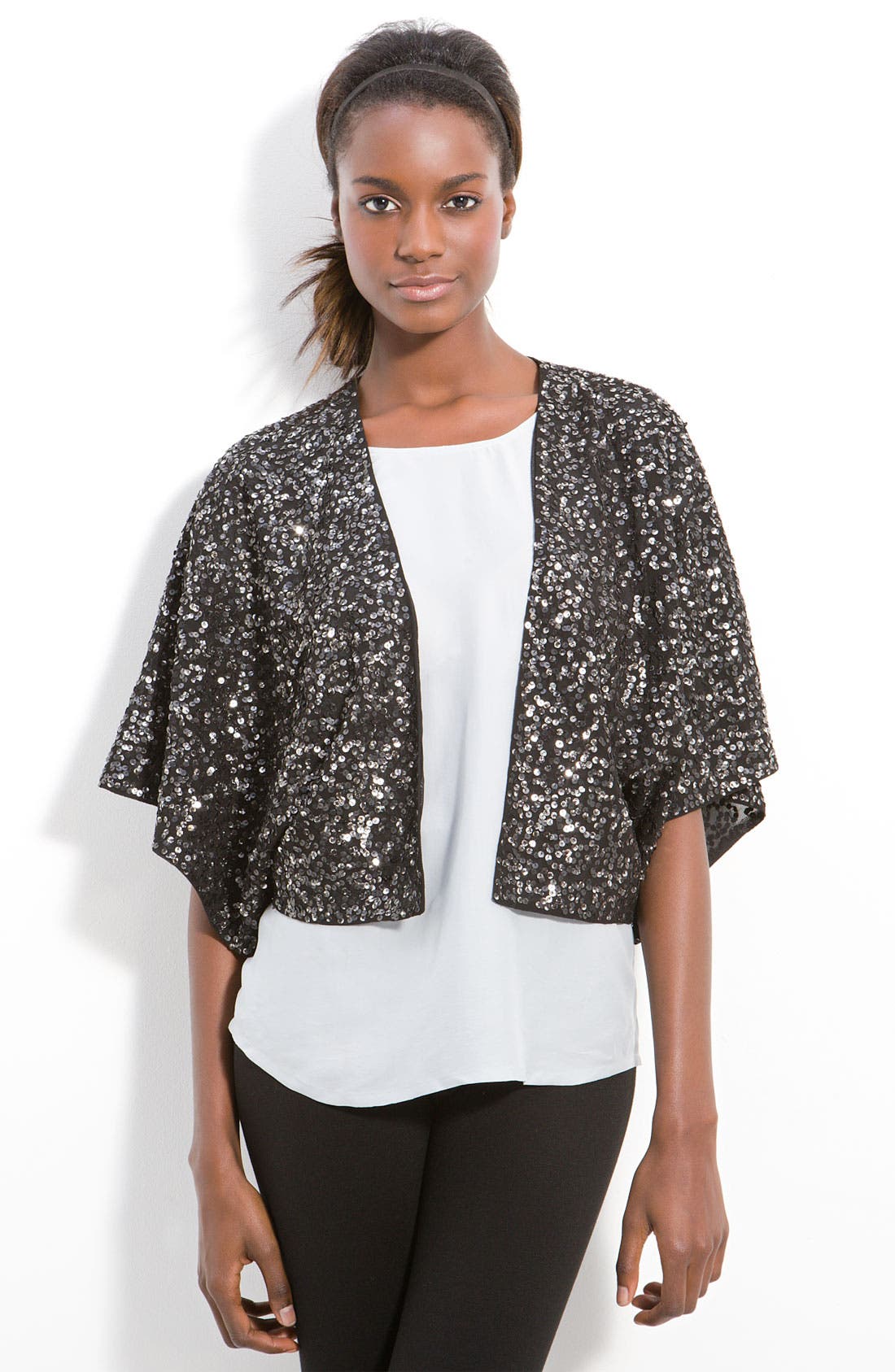 Halogen® Kimono Sleeve Sequin Jacket Nordstrom