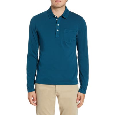 Billy Reid Pensacola Regular Fit Garment Dye Polo, Blue
