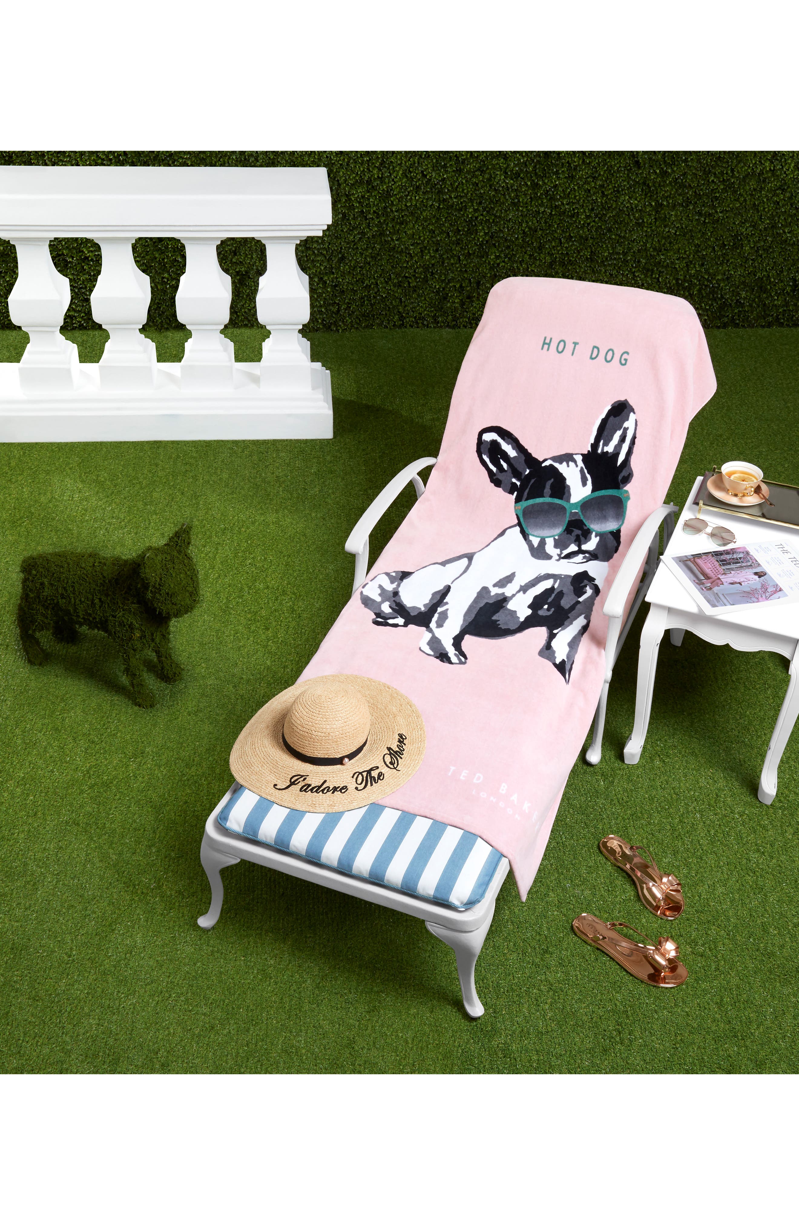 ted baker french bulldog towel