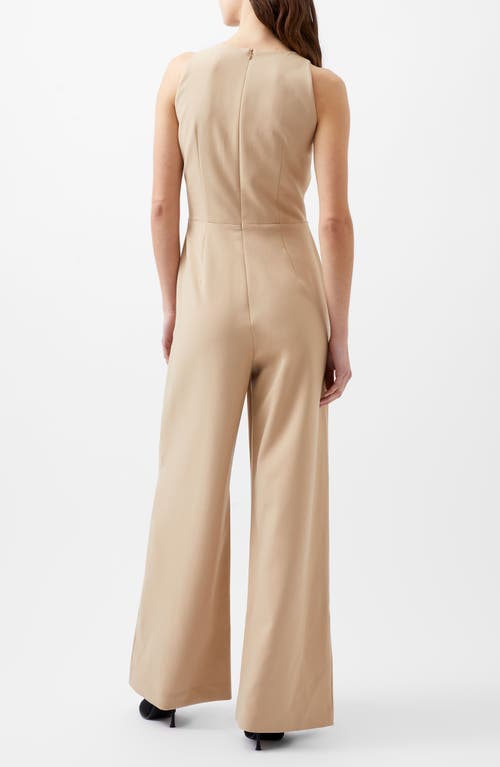 Shop French Connection Azra Button Front Twill Jumpsuit In Incense