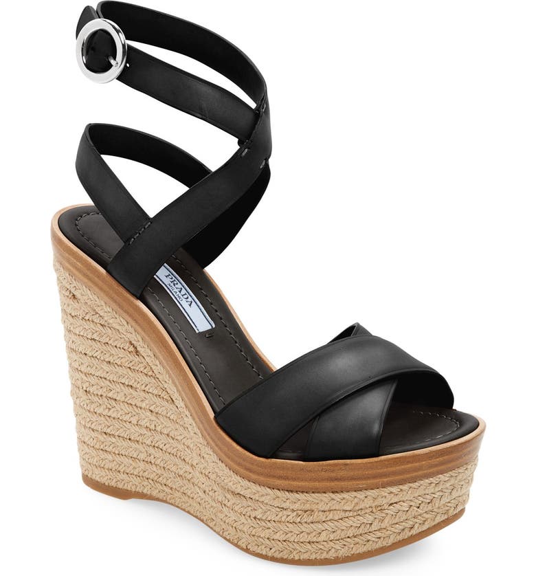 Prada Strappy Wedge Sandal (Women) | Nordstrom