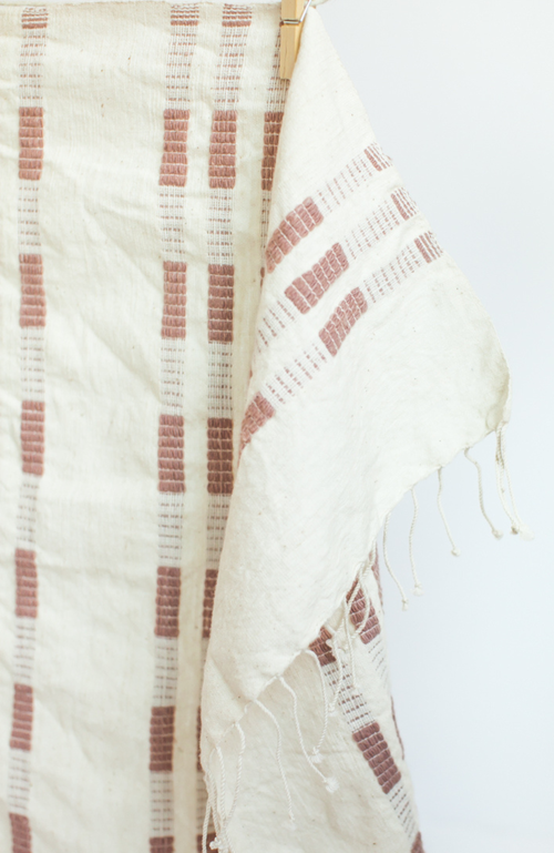 Creative Women Soho Hand Towel In Natural/terracotta
