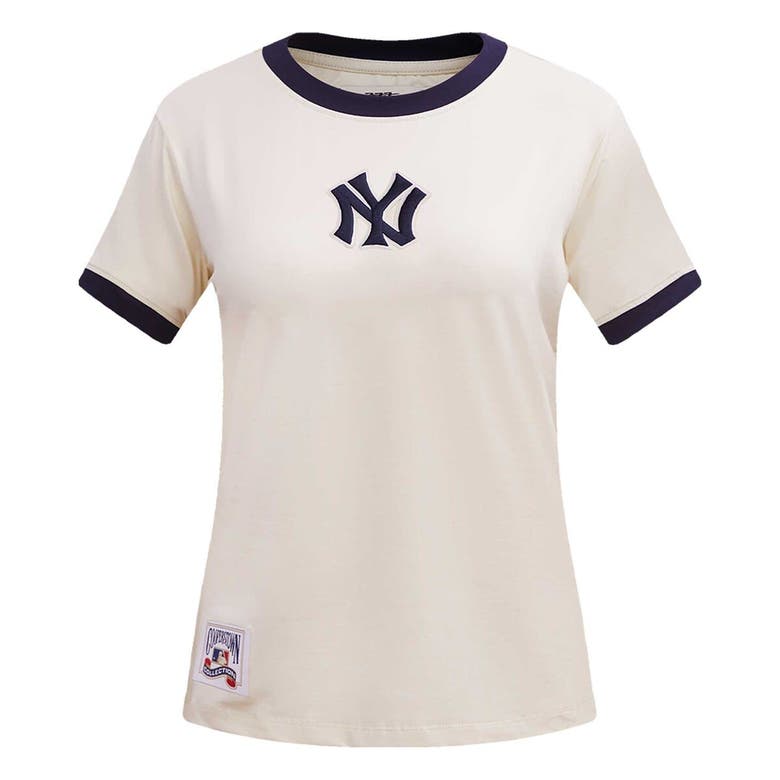 Shop Pro Standard Cream New York Yankees Retro Classic Ringer T-shirt