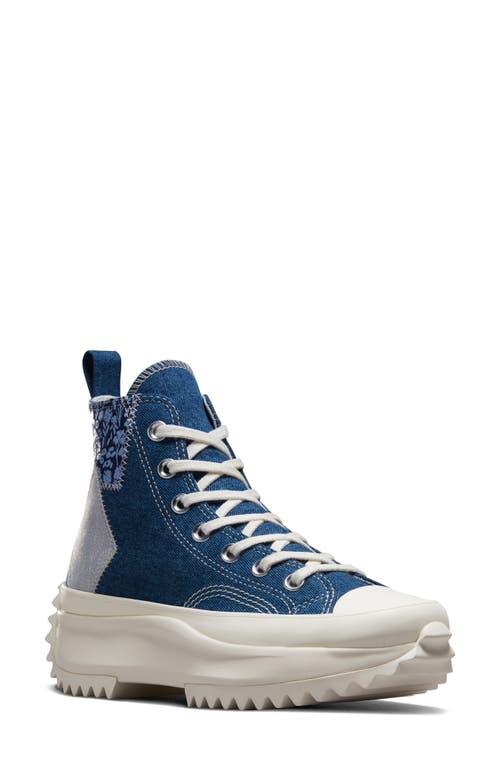 Converse Chuck Taylor® All Star® Run Star Hike High Top Platform Sneaker In Blue/blue/egret