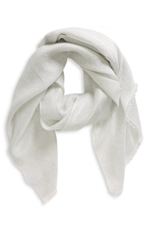 The Summer Cosmos Cashmere Blend Scarf in White