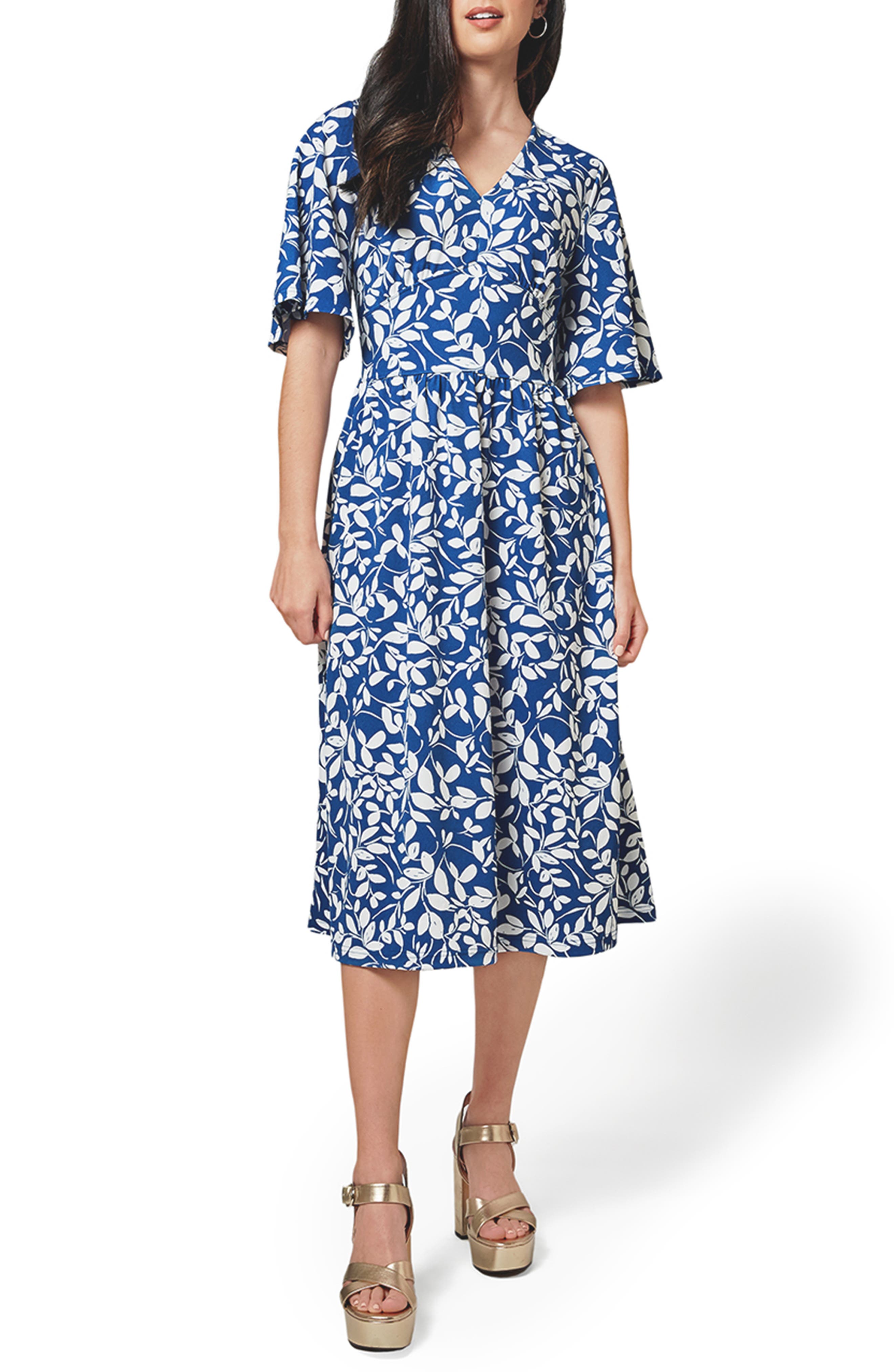 Leota Zoe Dress in Two Tone Floral Set Sail at Nordstrom