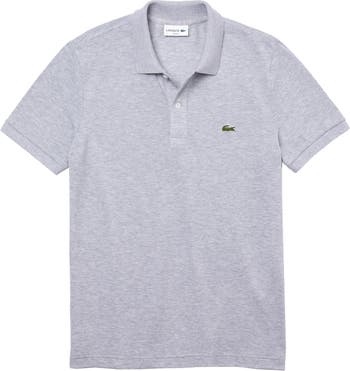 Lacoste Men&s Slim Fit Petit Pique Polo Shirt - Silver Chine