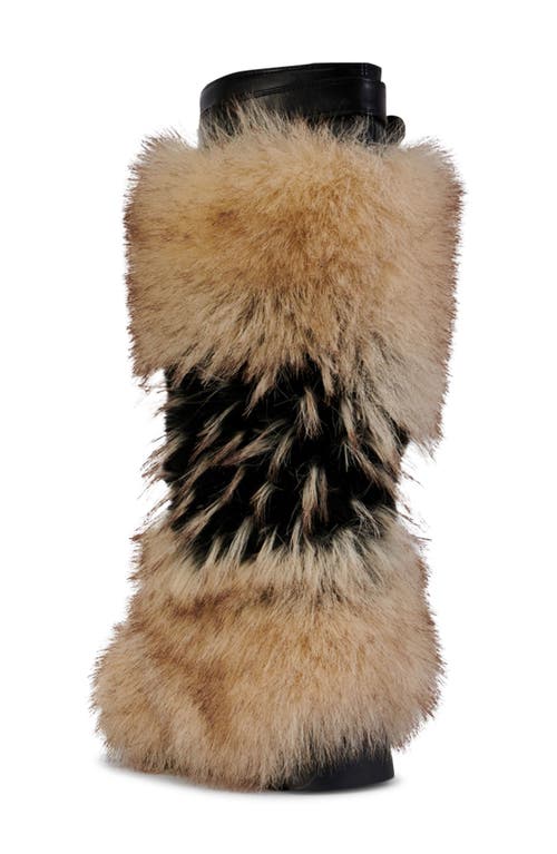 Shop Azalea Wang Anisa Faux Fur Knee High Boot In Brown