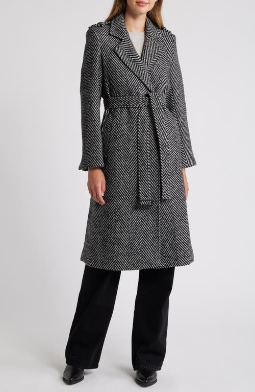 SAM EDELMAN SAM EDELMAN CHEVRON TIE WAIST COAT