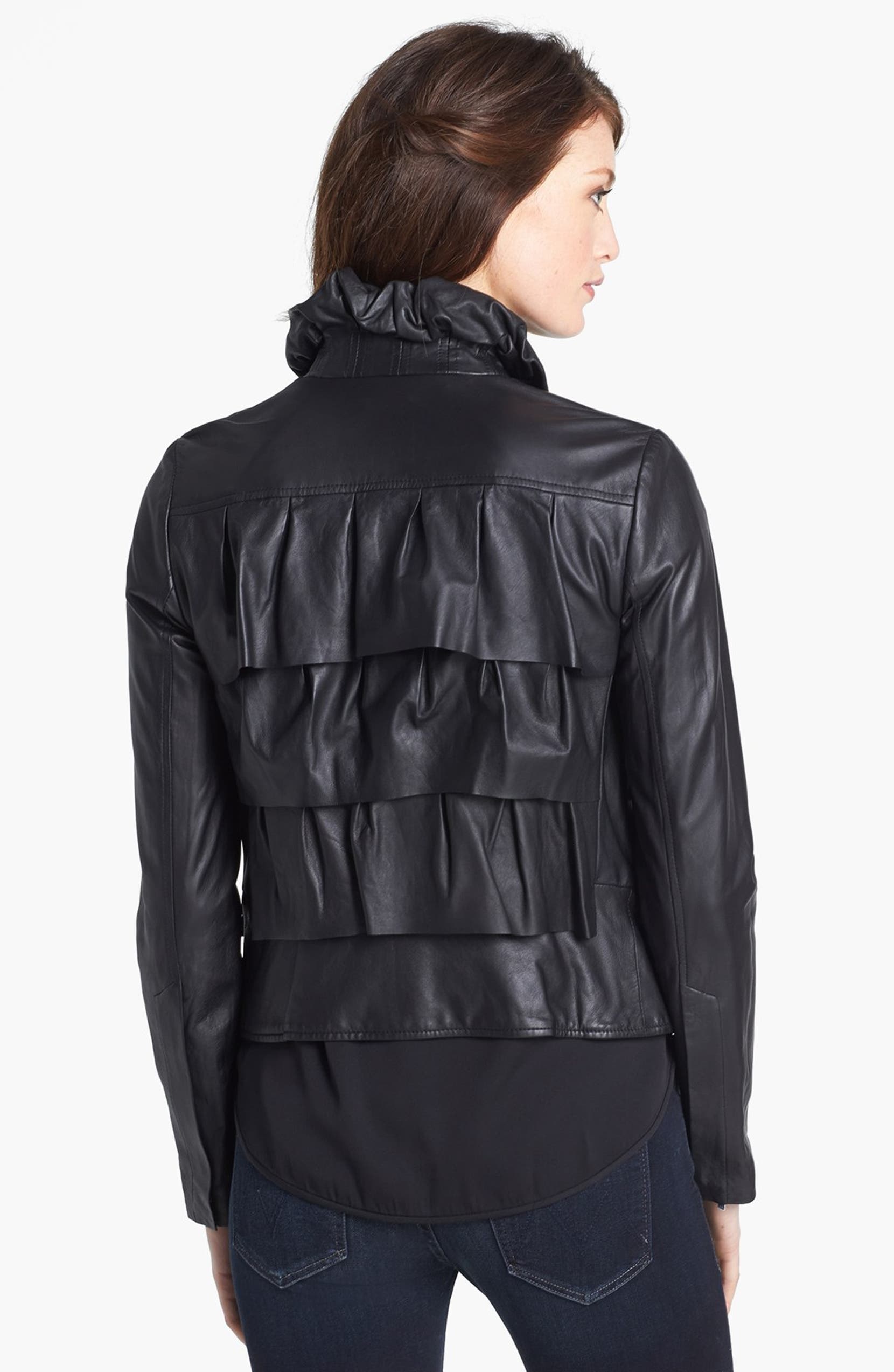 Diane Von Furstenberg Cupcake Leather Er Jacket