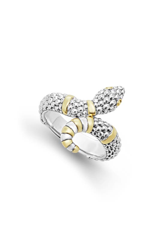 Shop Lagos Rare Wonders Serpent Ring In Two-tone