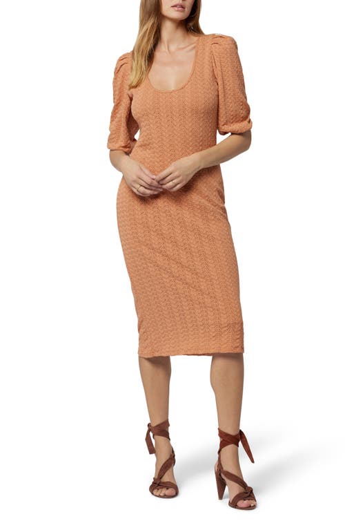 Joie Mia Puff Sleeve Knit Midi Dress in Sandstorm at Nordstrom, Size X-Large