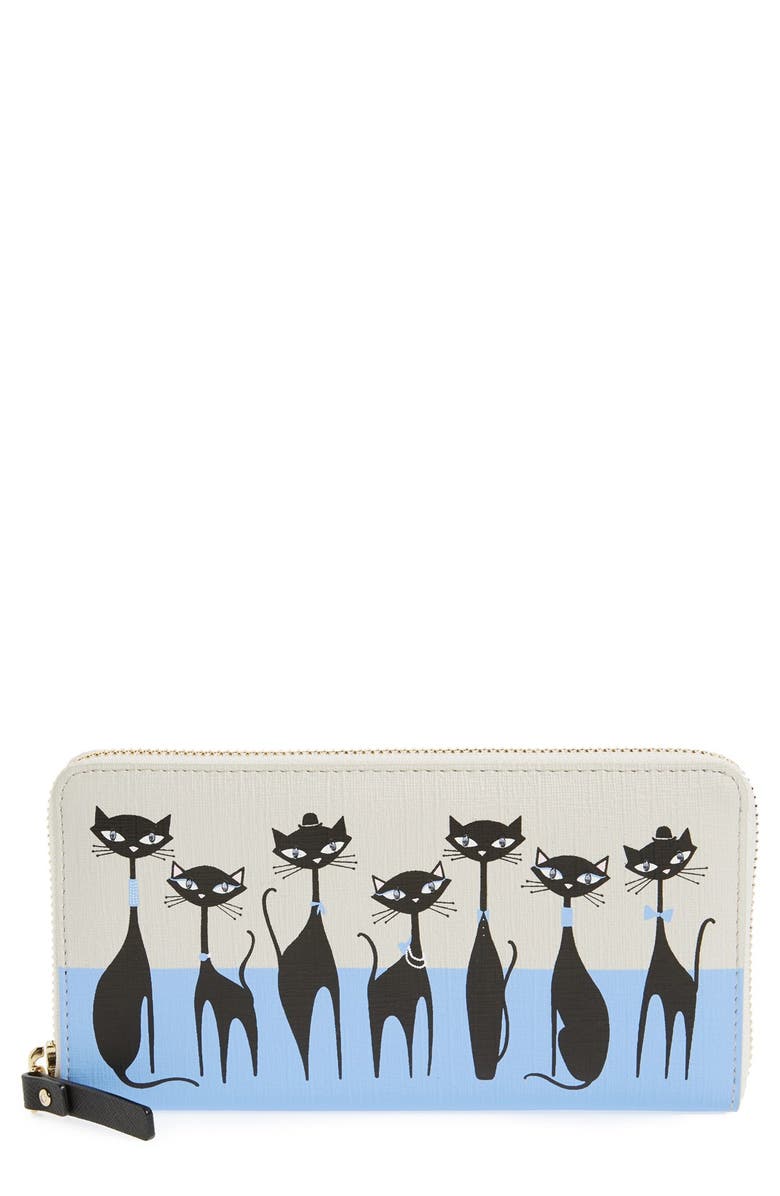 Kate Spade New York Jazz Things Up Jazz Cats Lacey Zip Around