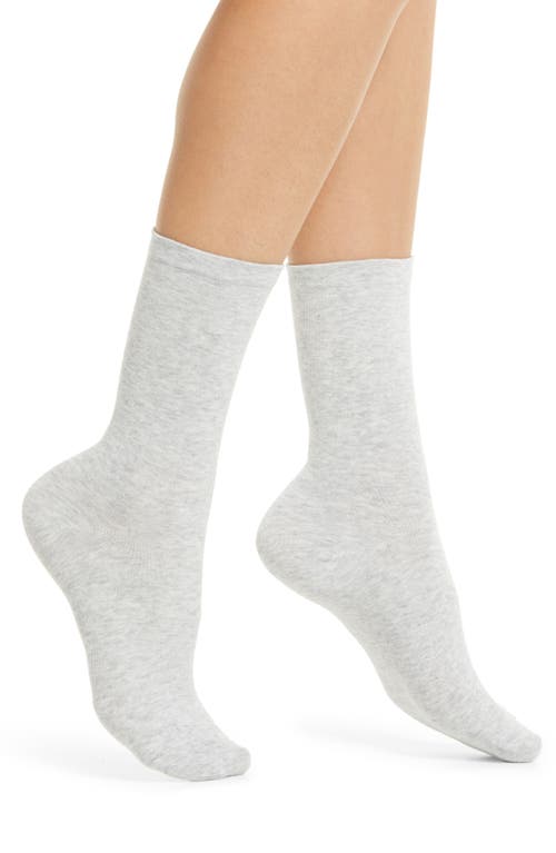 Nordstrom Comfort Top Crew Socks in Grey Heather