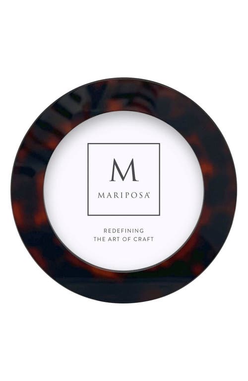 Mariposa Tortoise Pattern Round Picture Frame In Brown