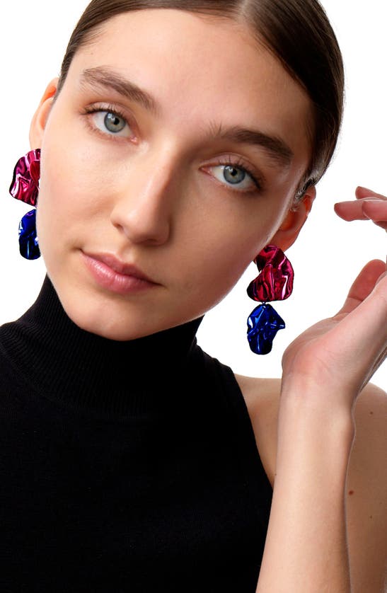 STERLING KING STERLING KING FLASHBACK FOLD DROP EARRINGS